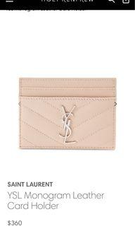 Saint Laurent (YSL) Monogram Leather Card Holder