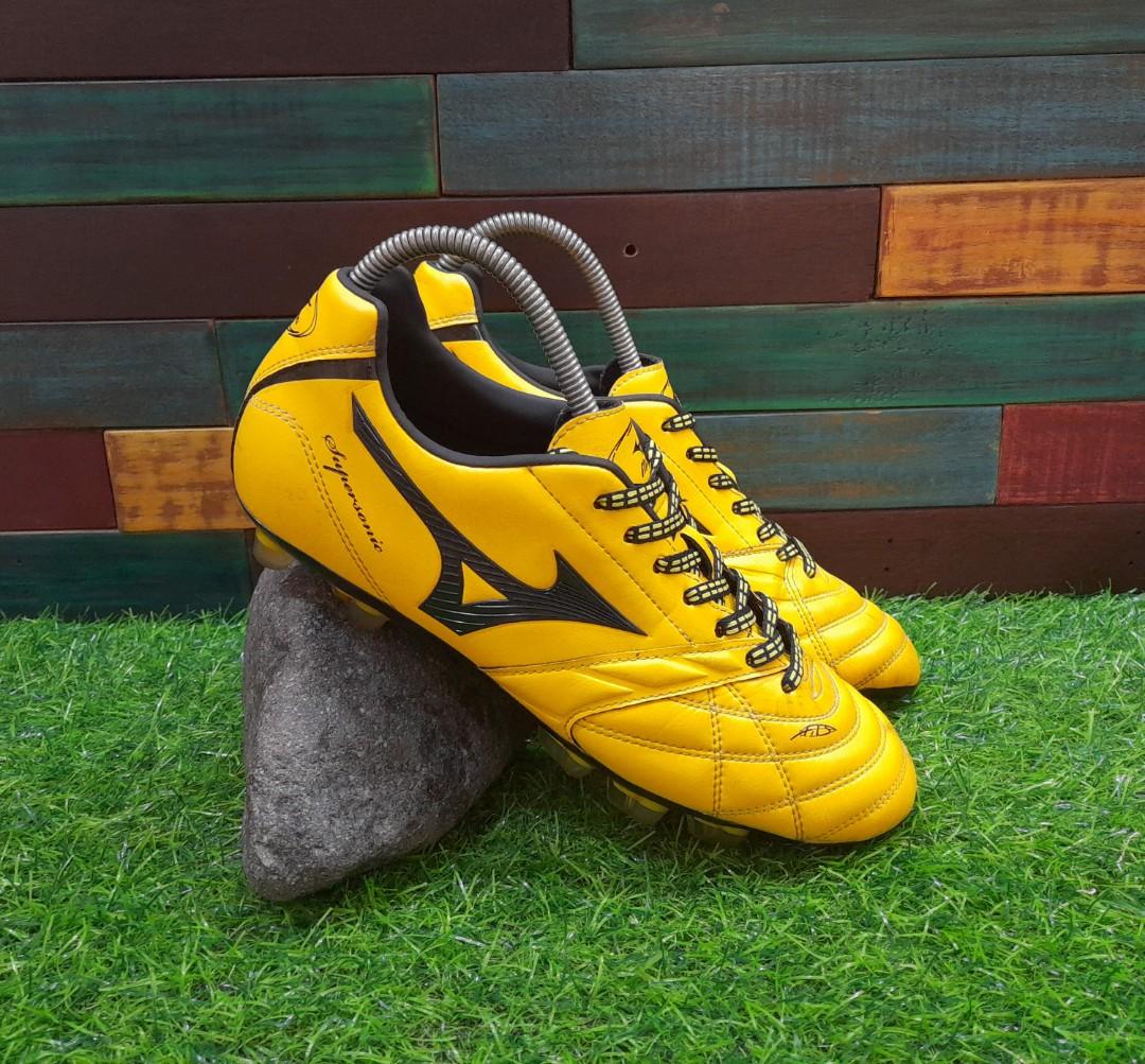 Sepatu Bola Mizuno Supersonic 3 Wide 12KP 23409 Yellow Black Size 40