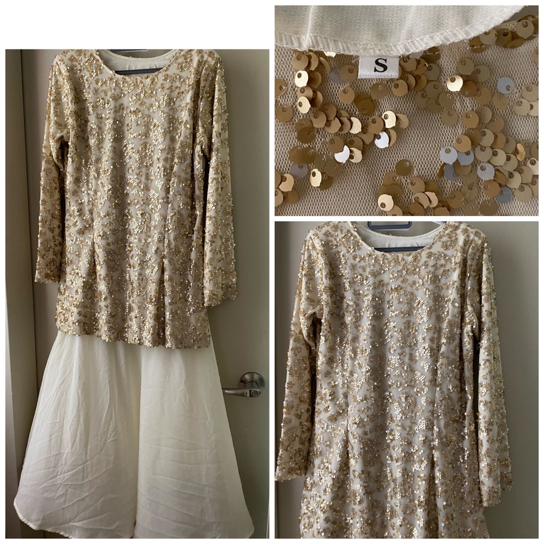 Sequin Baju Kurung Women s Fashion Muslimah Fashion Baju Kurung sets on Carousell
