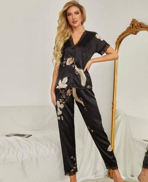 Satin pyjamas hotsell shein