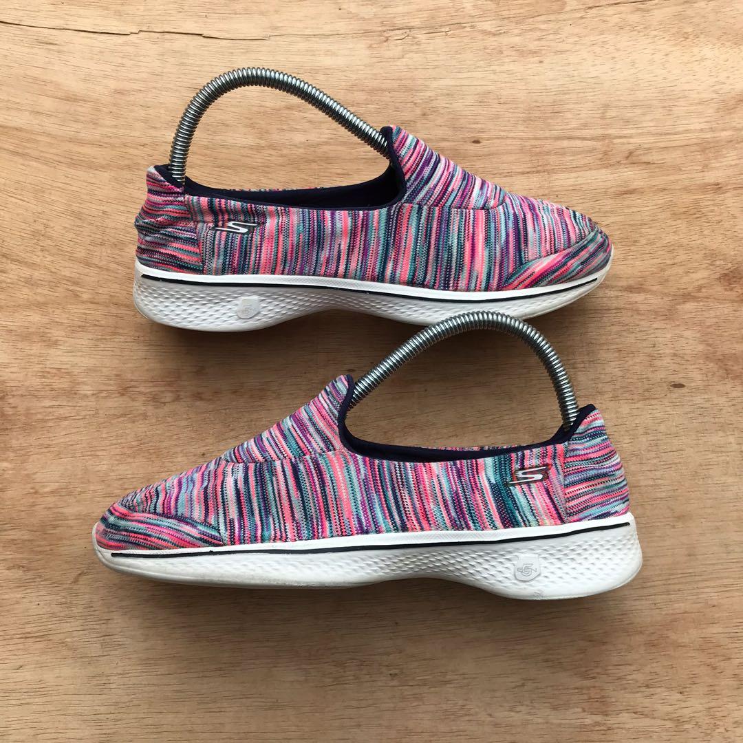 Skechers multi color slip on sales
