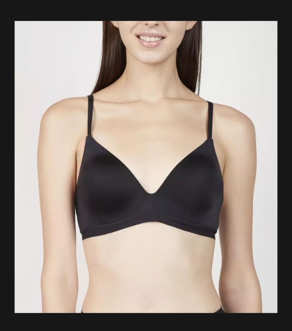 Sloggi WOW Comfort Non-wired Push up bra in Black, Women's Fashion