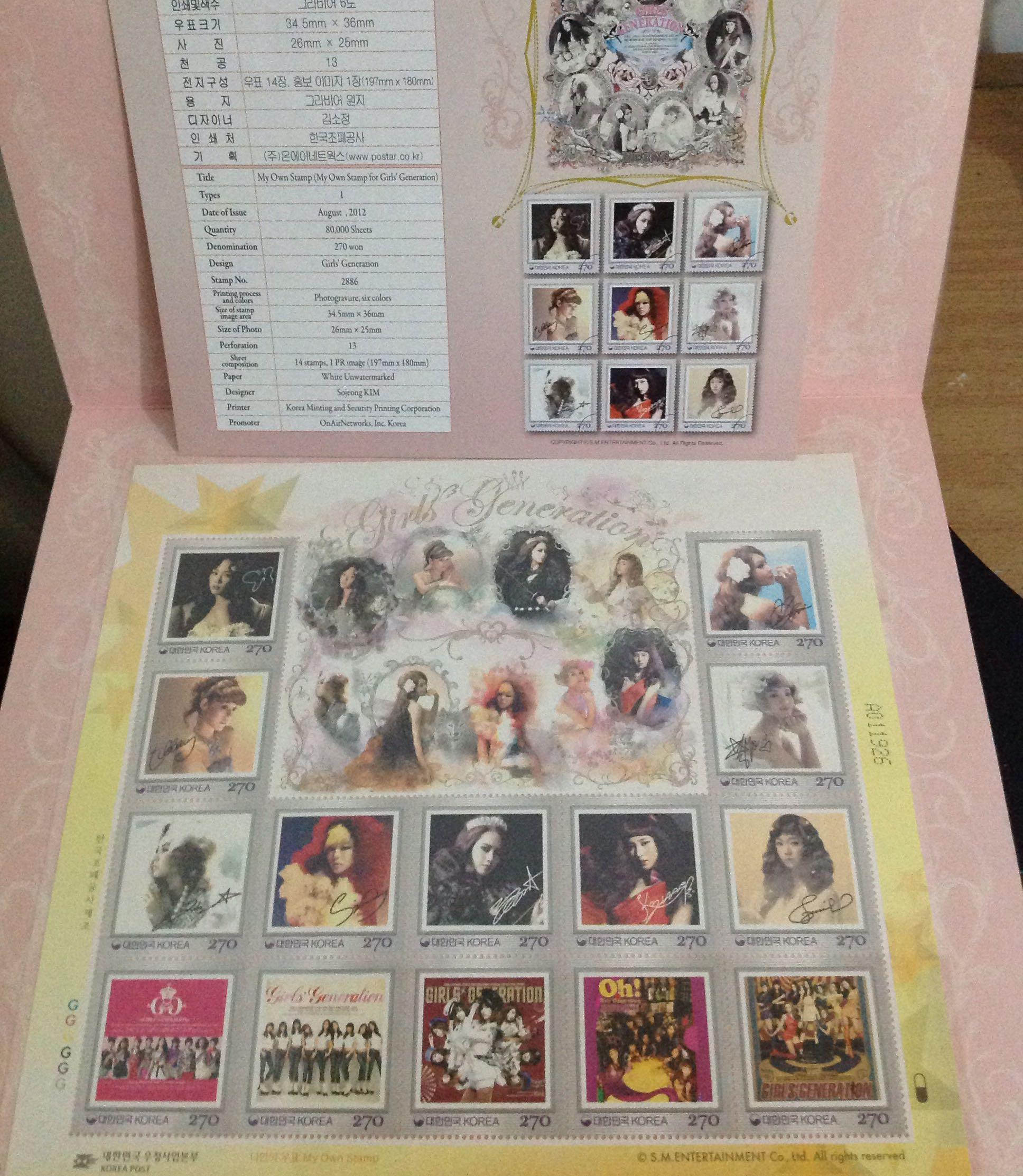 SNSD Girls' Generation RARE Special Stamp (Category: K-Wave Merchandise) located in Cavite. Submitted by sale_declutter (Listing ID 1135986940, Image 3). Description: SNSD Unsealed Special Stamp No more envelop but comes with its original plastic. Stamps inside are still sealed and intact .