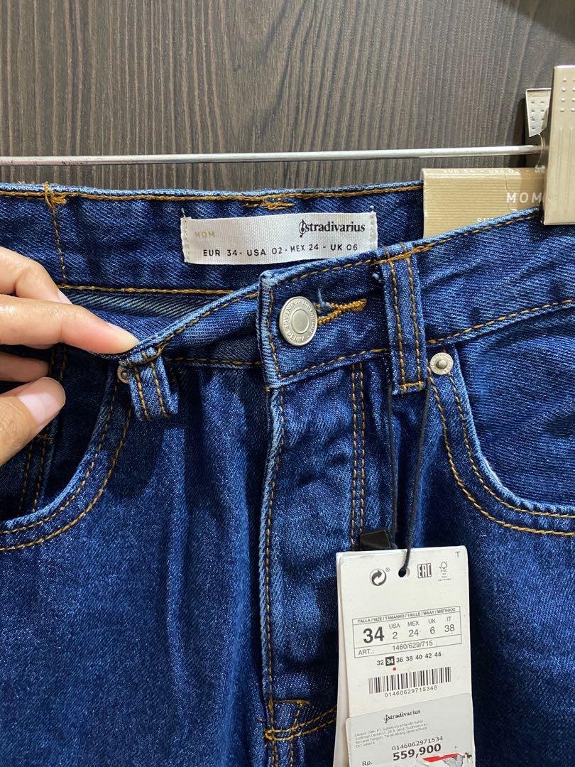 Stradivarius mom jeans, Fesyen Wanita, Pakaian Wanita, Bawahan di Carousell
