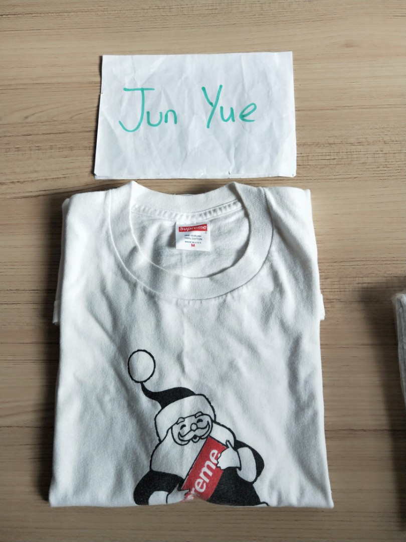 Supreme Santa Tee Men s Fashion Tops Sets Tshirts Polo