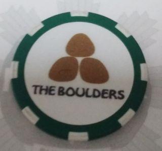 The Boulders Resort & Spa, Scottsdale, AZ, green Poker Chip, 40mm, almost uncirculated condition