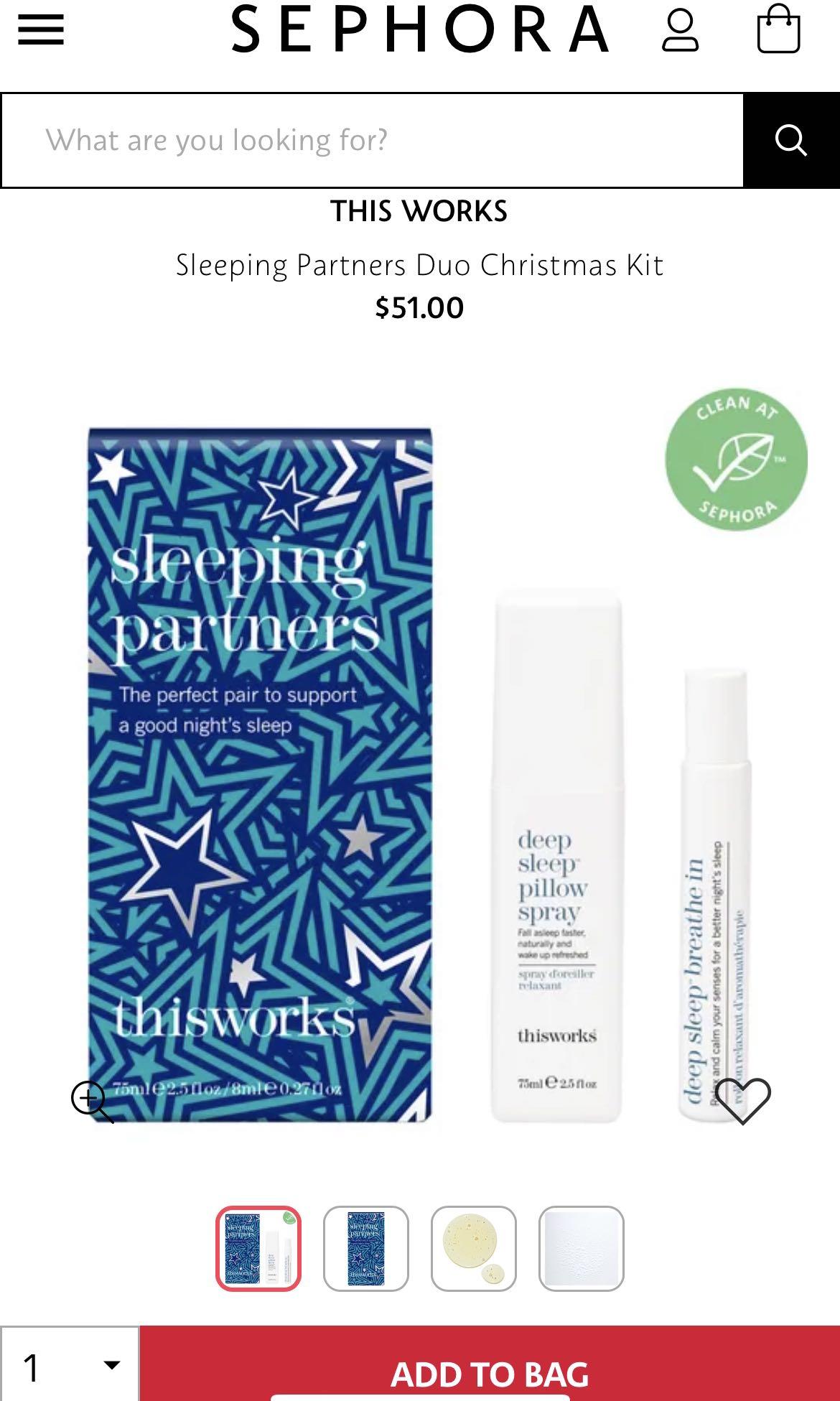 Thisworks Sleeping Partners duo Christmas Kit, Beauty & Personal Care