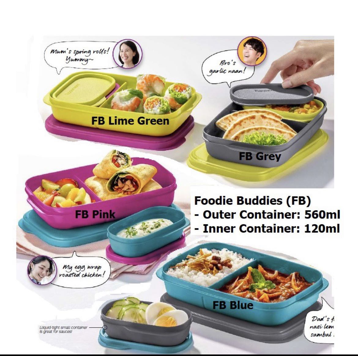 Tupperware Lunch Box/Foodie Buddies