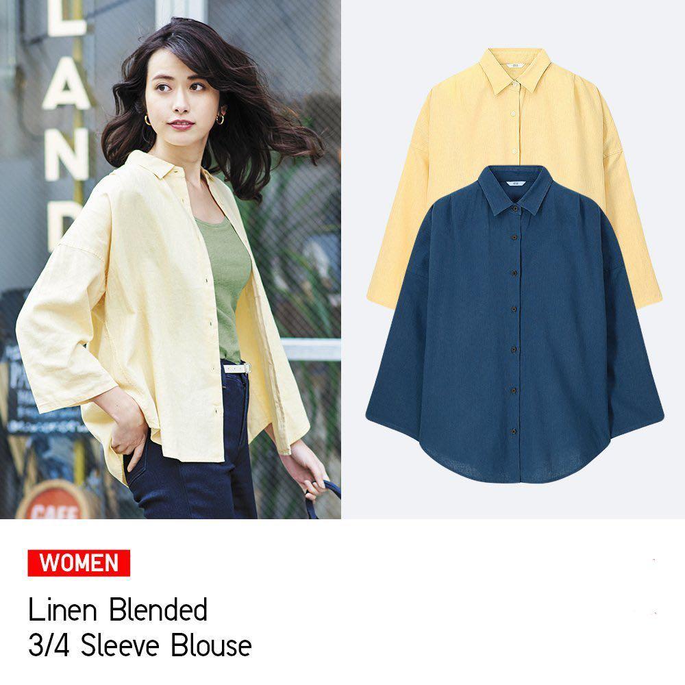 uniqlo linen blend cardigan