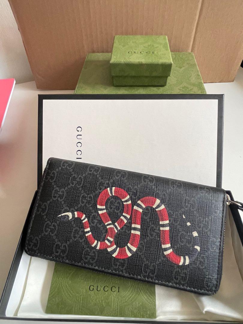 Bee-Embellished Leather Cardholder 