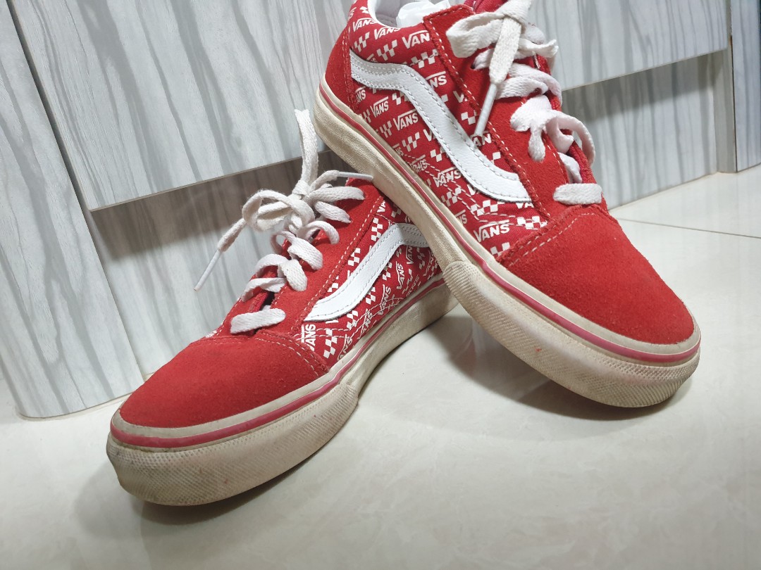 Vans kids red shoes Babies Kids Babies Kids Fashion on Carousell