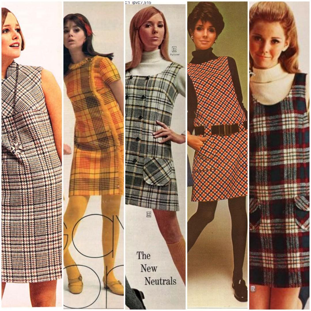 70s store checkered dress