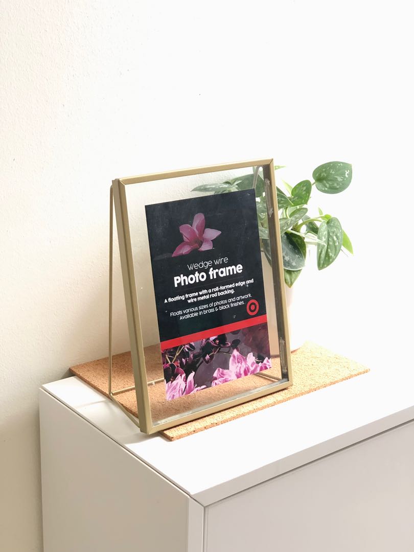 Brand New Wedge Wire Brass Photo Frame, Hobbies & Toys, Memorabilia