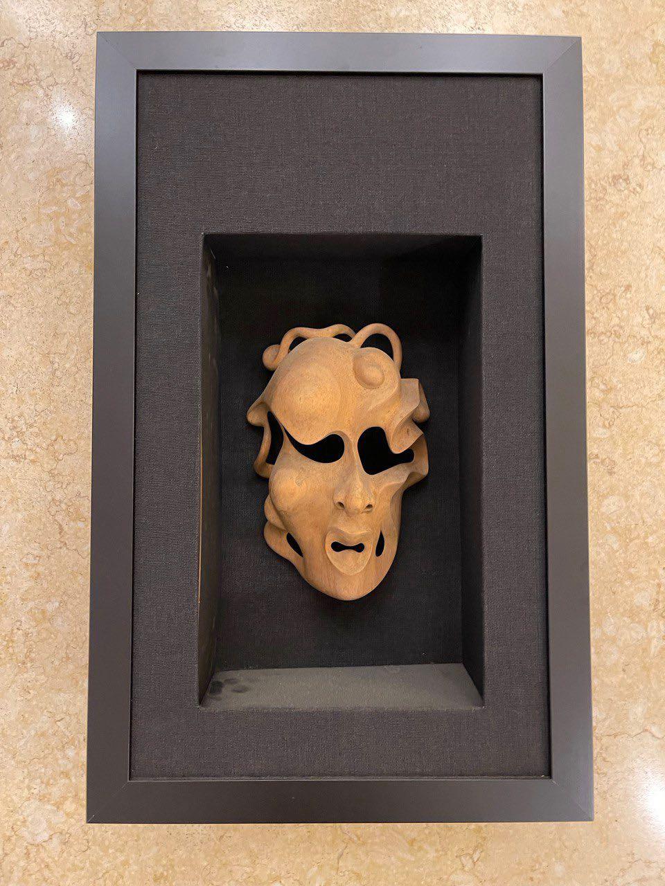 Wood Mask Art Piece, Furniture & Home Living, Home Decor, Frames