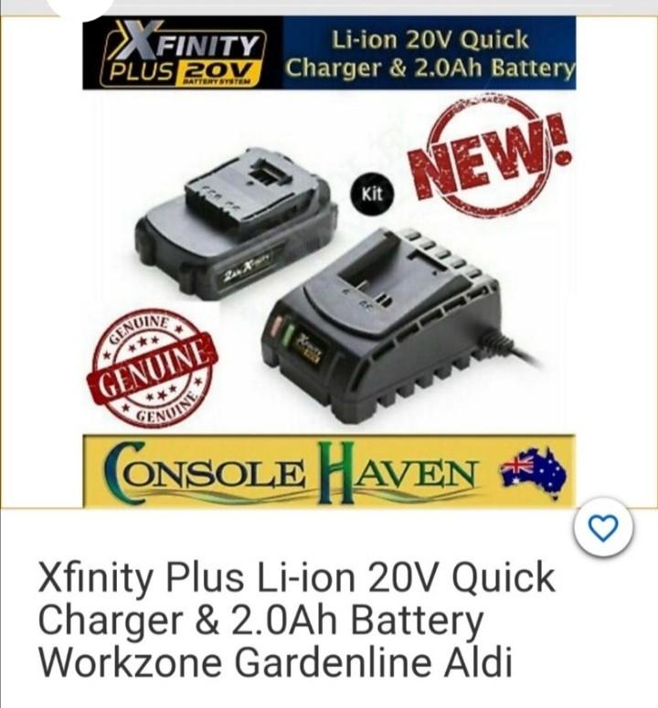 Xfinity plus 20v deals battery and charger aldi