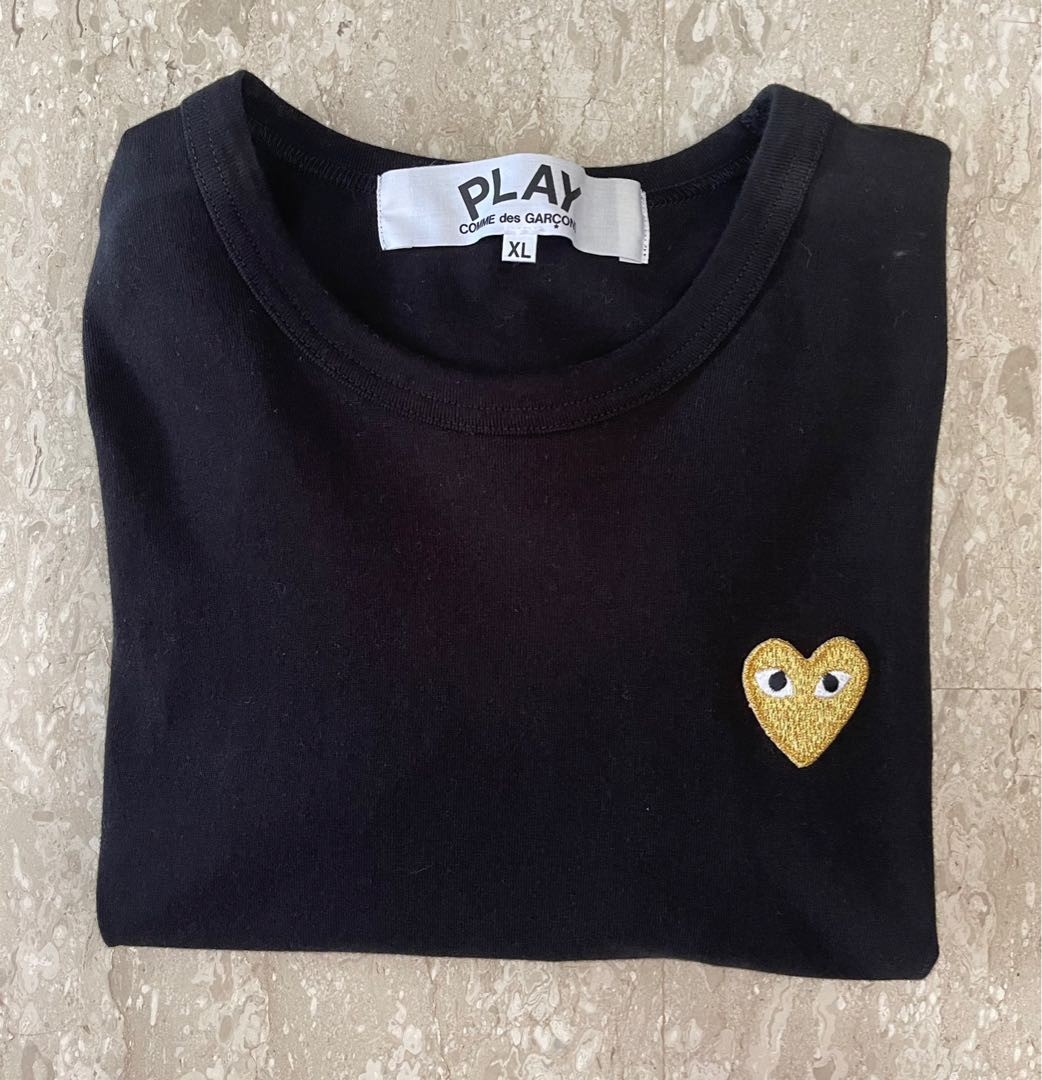 cdg gold heart
