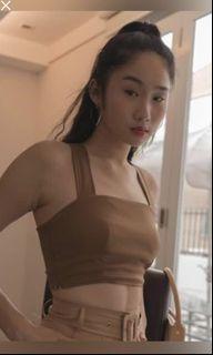 YHF Diagonal Top in Brown