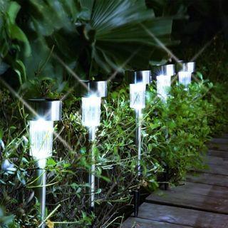 10 Pieces Solar Powered Garden Path Lawn Lamp Lights