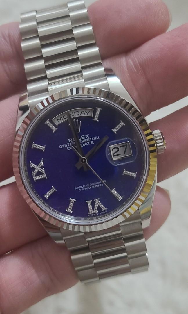 128239 勞力士 白金 星期日誌型 隱藏版 青金石面 36mm Rolex Day-date Lapiz Dial