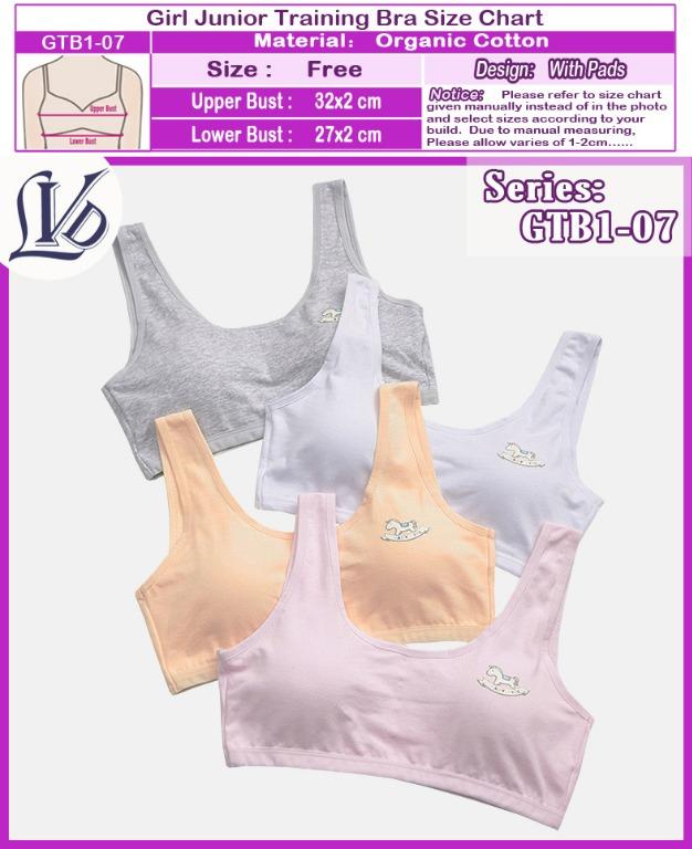 4pcs per Set 💓 Junior Training Girls Bras 💓 Starter Bras for Young and Little  Girls 💓 Local Seller 💓 Fast Shipping, Babies & Kids, Babies & Kids  Fashion on Carousell
