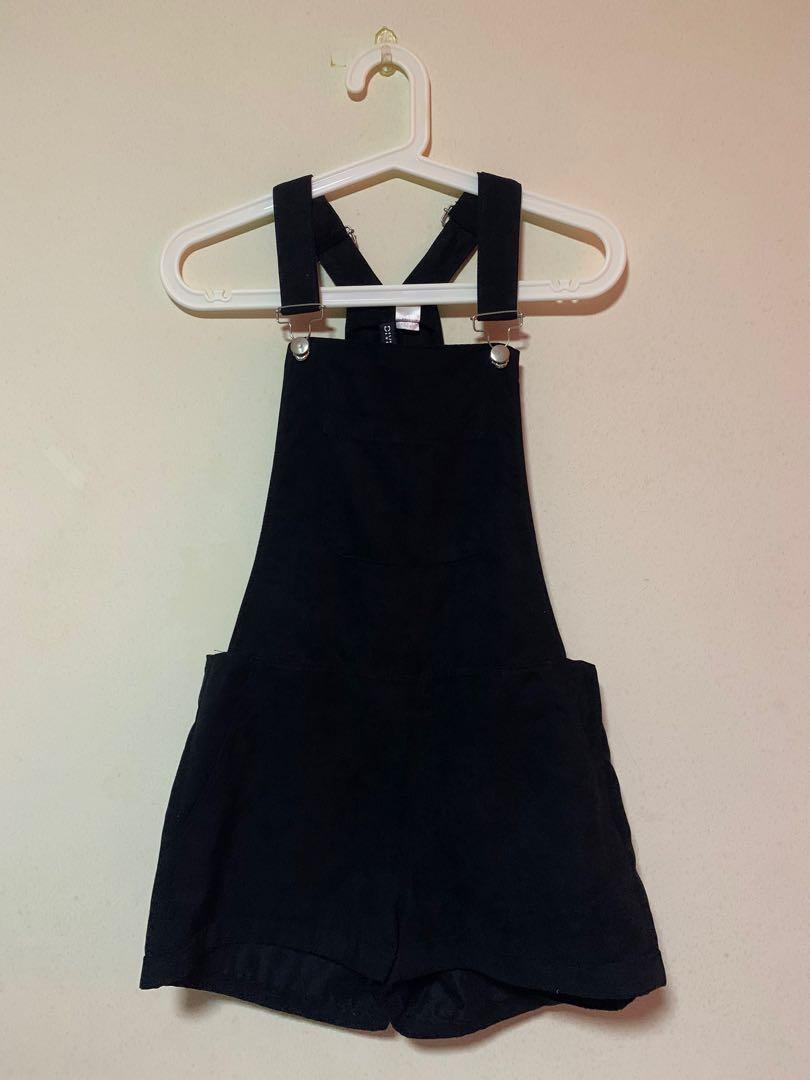 60 OFF H M Velvet Dungarees Women s Fashion Dresses Sets