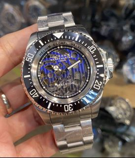 全新 行貨 有門市 Oceanx automatic watch SMS1012S Sharkmaster 1000 Skeleton 鯊魚錶 透視面 自動錶  1000米64204302784387110