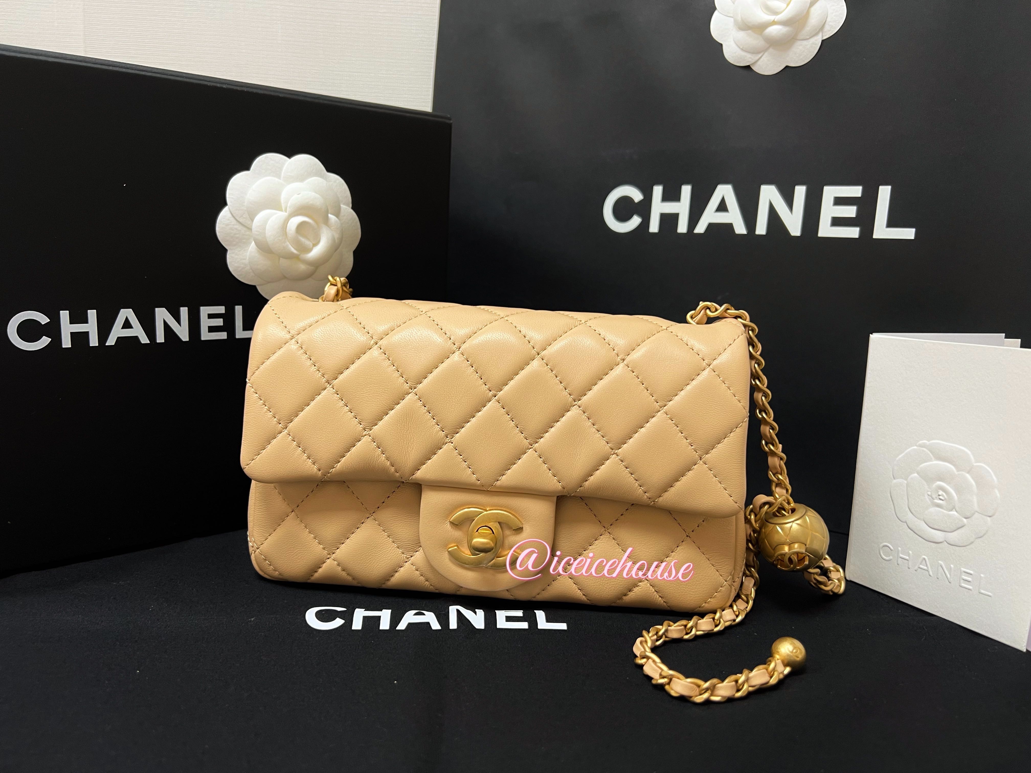 chanel mini cf gold ball