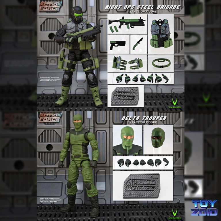 Action Force Night Ops Steel Brigade Exclusive & Delta Trooper 1/12