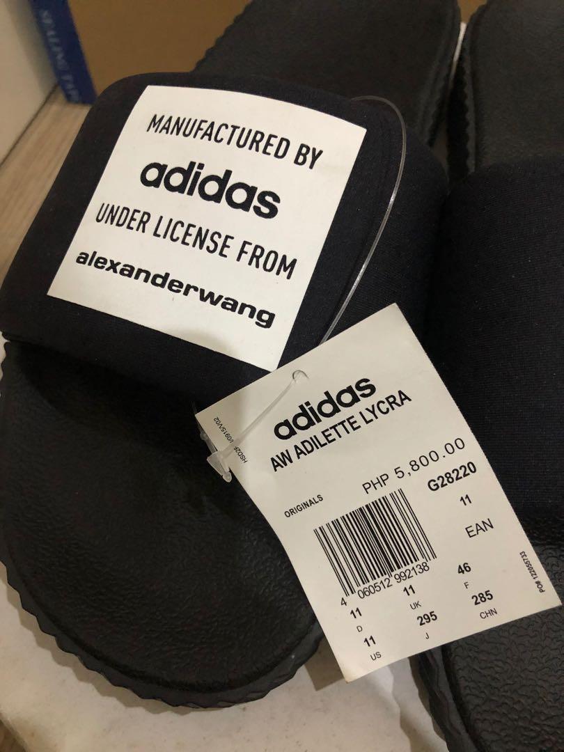 Adidas x alexander wang slide US11 bnew, Men's Fashion, Footwear, Slippers  u0026 Slides on Carousell