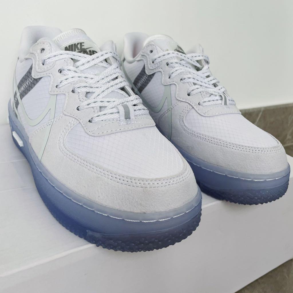 All Sizes Air Force 1 React Qs White Ice Mens Fashion Footwear Sneakers On Carousell