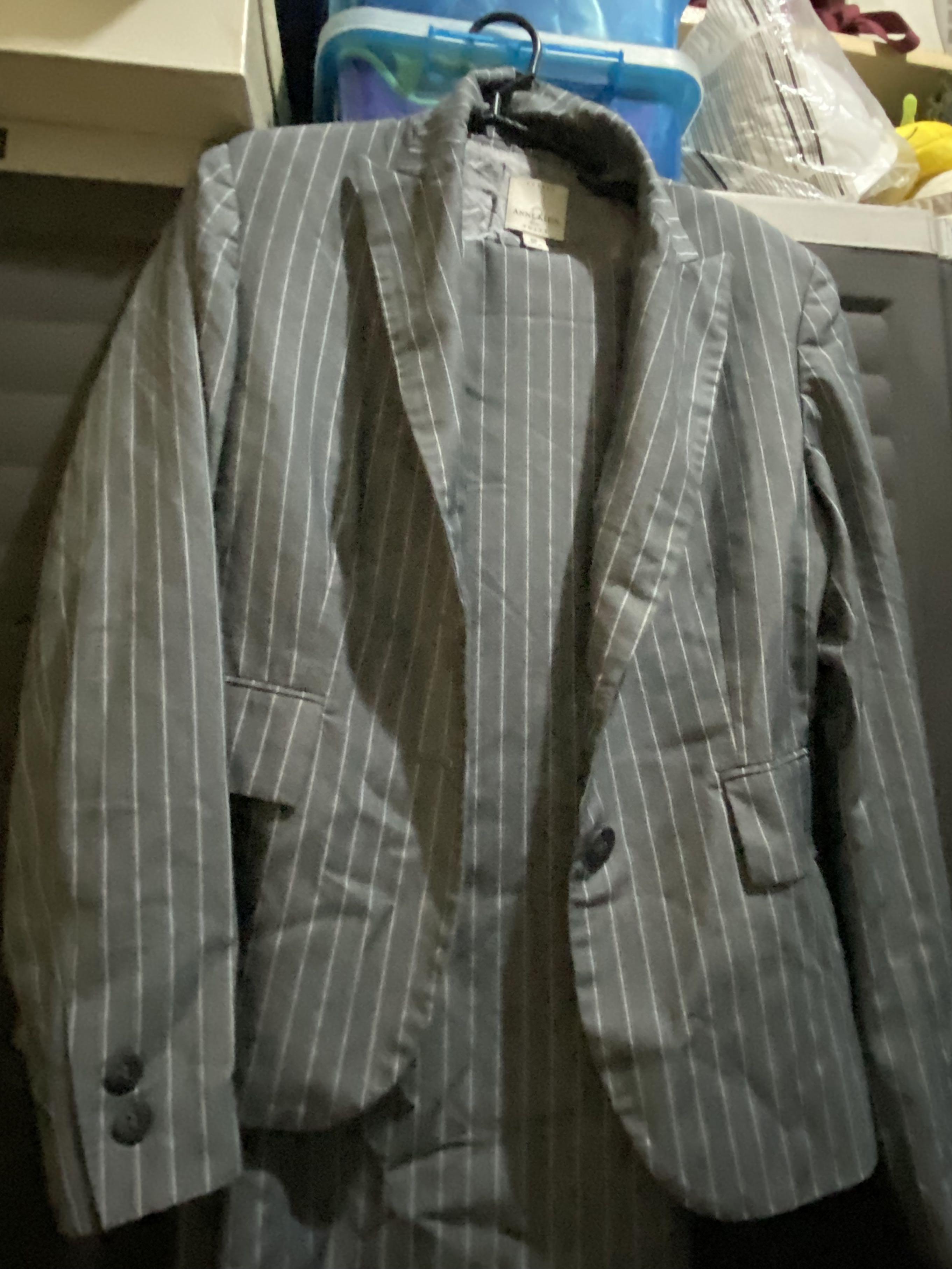 Anne klein store striped blazer