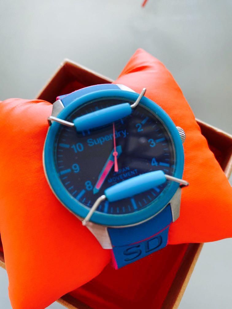 Authentic SUPERDRY Limited Edition blue pink Watch