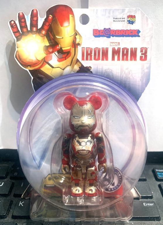 BEARBRICK IRON MAN 3 MARK XLII BD VER. 42 100%, 興趣及遊戲, 玩具