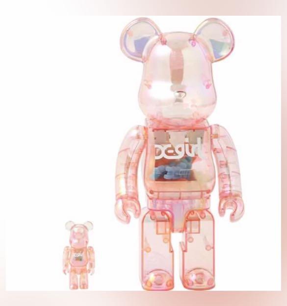 bearbrick pink x girl 400% 1000% 100%, 興趣及遊戲, 玩具& 遊戲類