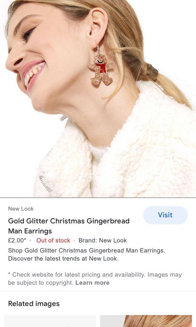 Betsey Johnson Gingerbread Man Earrings 
