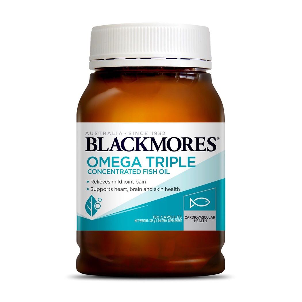 blackmores triple omega fish oil 150 capsules, Health & Nutrition