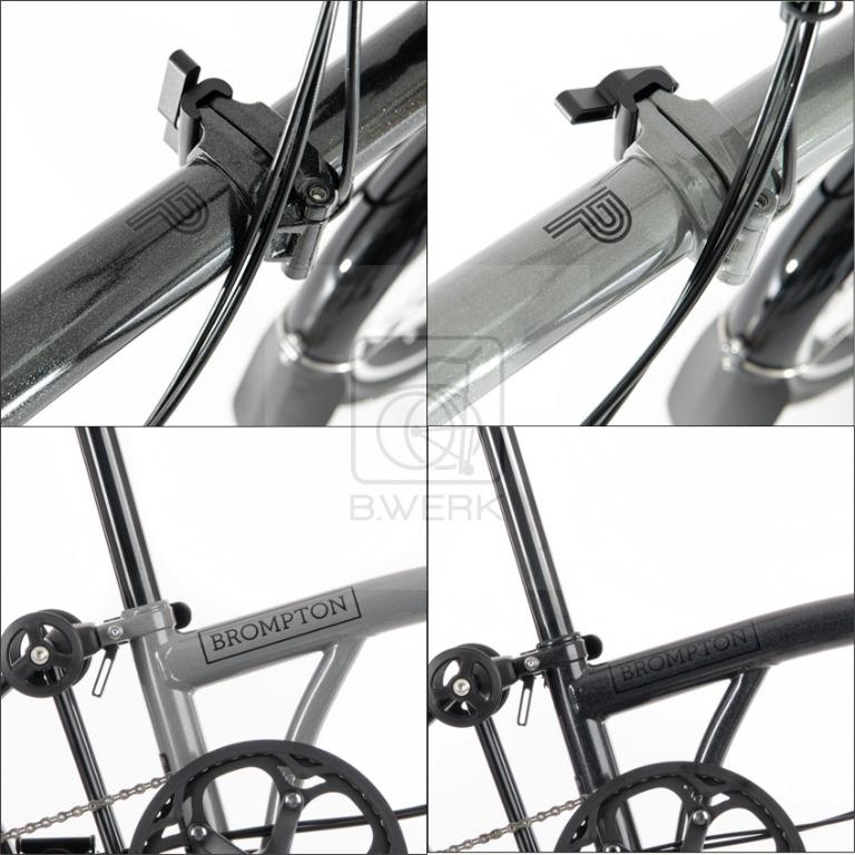 Brompton P-Line, M4L-X, Storm Grey Metallic/Black, 4 speed, M handlebar