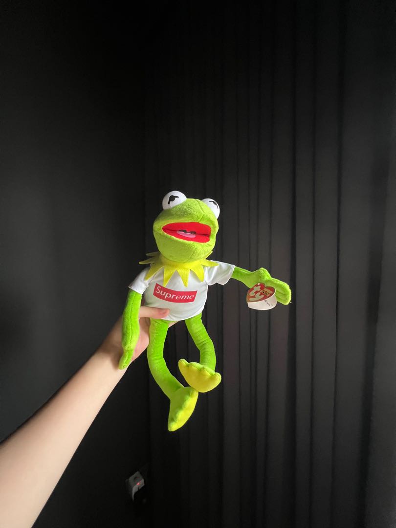 BNWT Kermit The Frog x Supreme TY Plush Stuffed Doll Hobbies