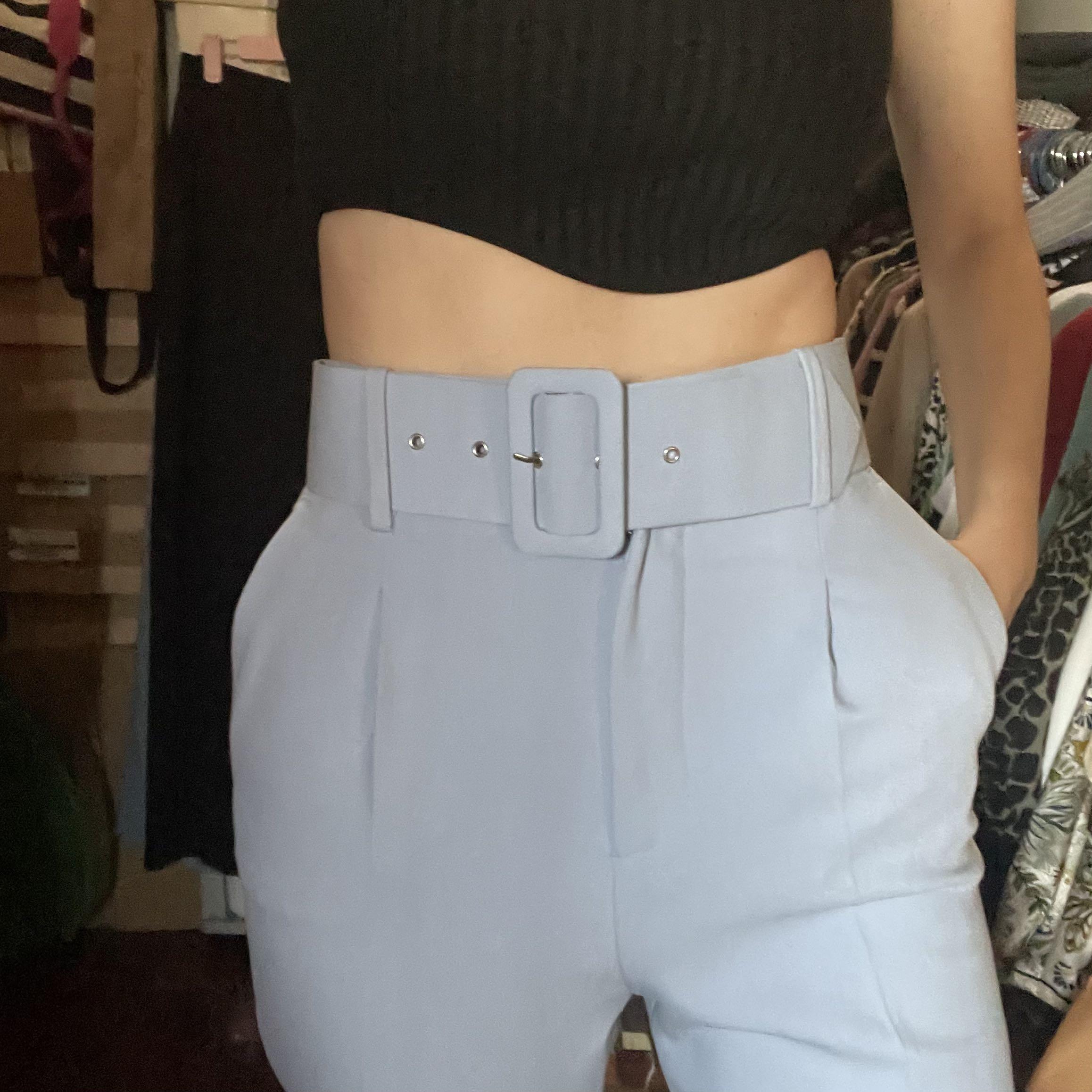 Zara high Waisted pants with belt
