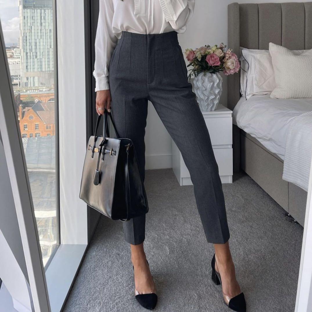 Zara Highwaist formal pants beige