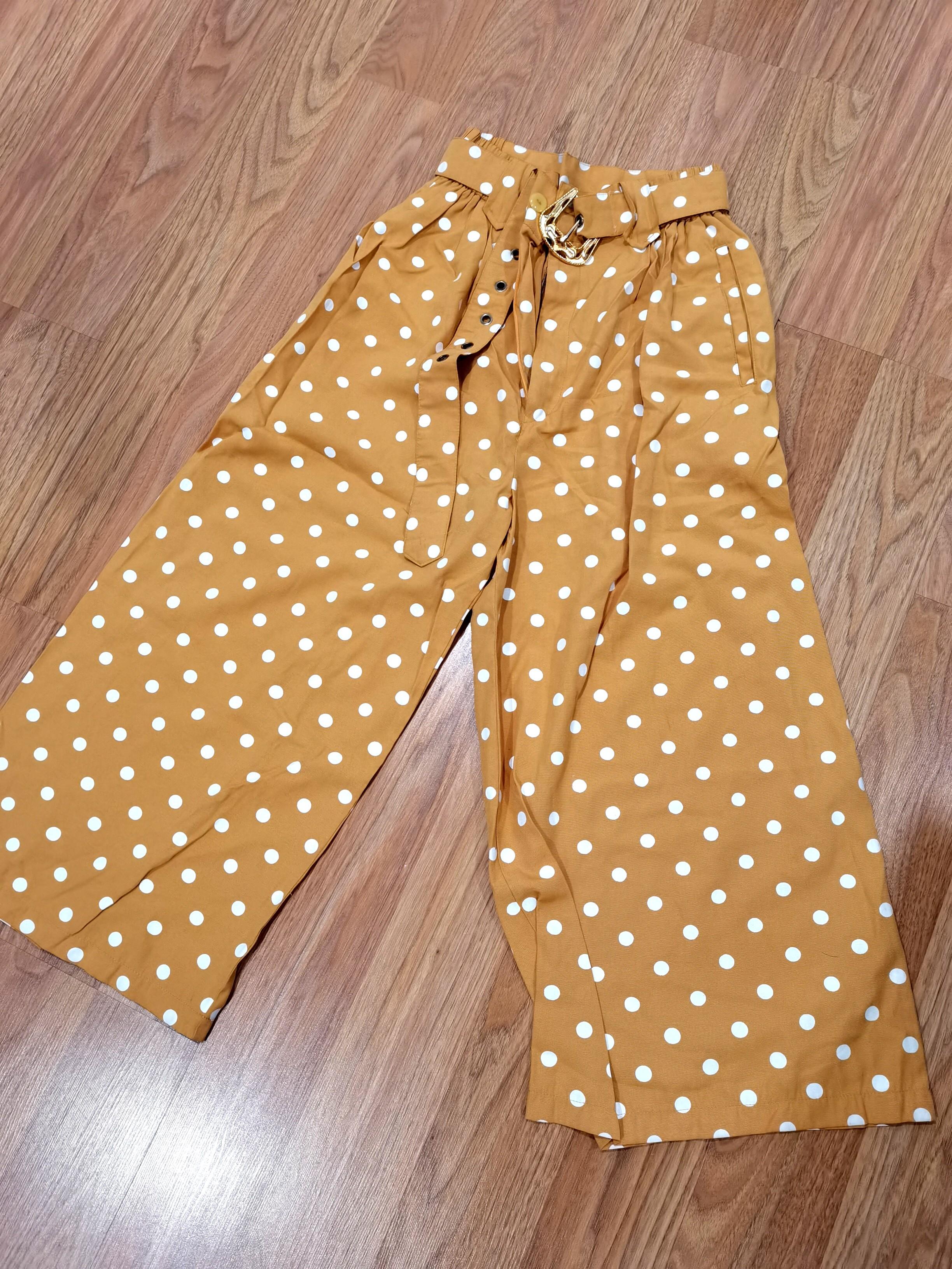 Yellow polka dot pants discount