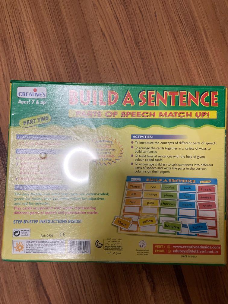 Build a sentence part 2, Hobbies & Toys, Toys & Games on Carousell