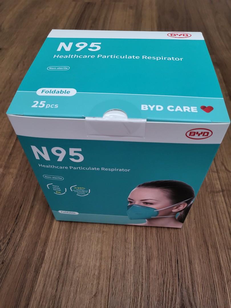 BYD Care N95 Healthcare Particulate Respirator Mask, Health & Nutrition