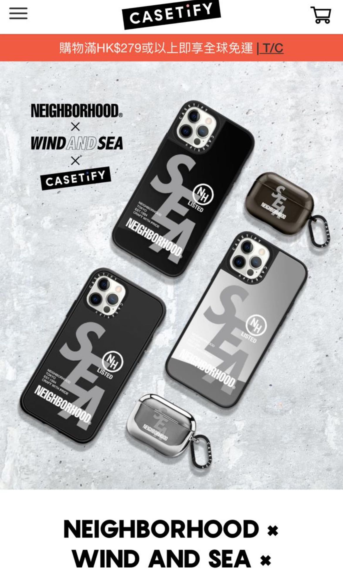 NEIGHBORHOOD × SEA × CASETify iPhoneケース-
