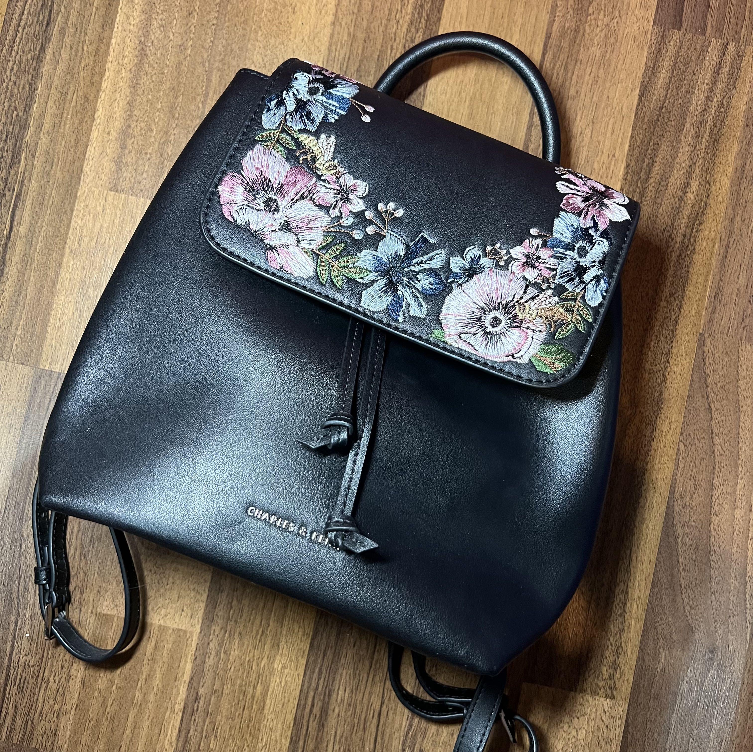 Charles and sales keith embroidered bag