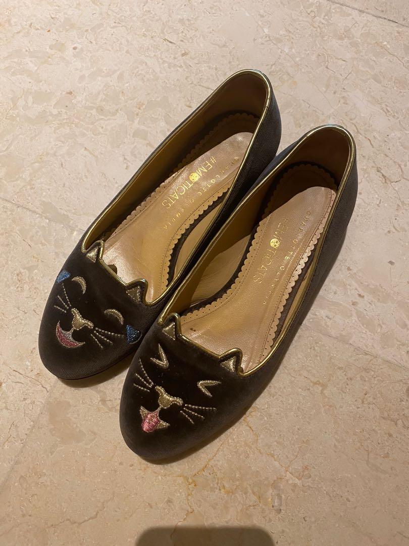Charlotte Olympia Cat Ballerinas Flats, Luxury, Sneakers & Footwear on
