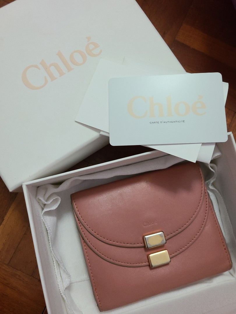 Chloe pink top wallet