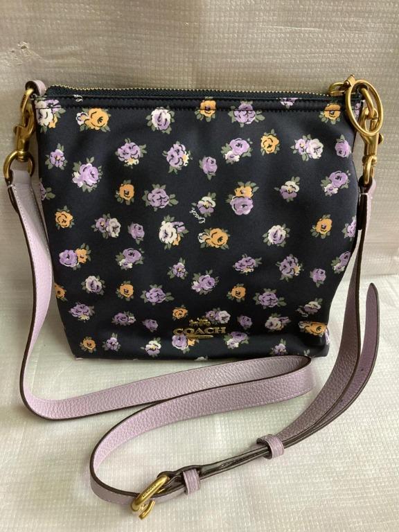 Coach Vintage Rose Print Nylon Cargo Crossbody