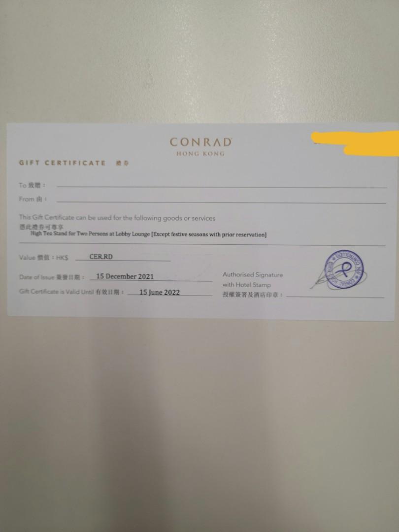 Conrad Hong Kong Tea set for 2, 嘢食 & 嘢飲, 手工食物 Carousell