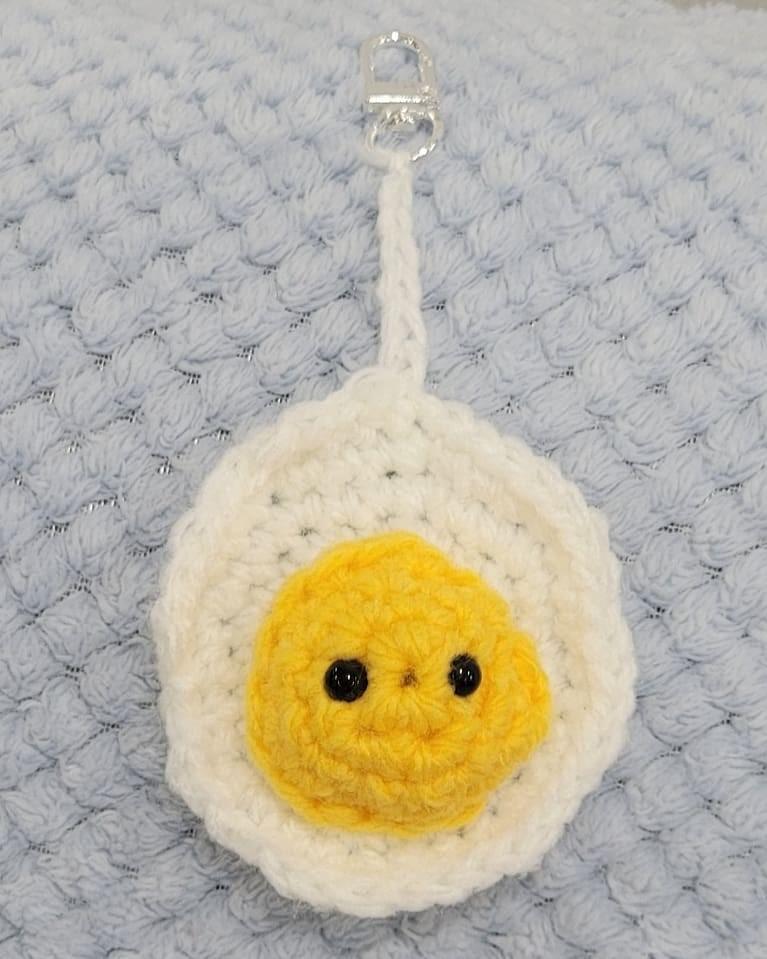 crochet egg keychain !!, Hobbies & Toys, Stationery & Craft, Handmade